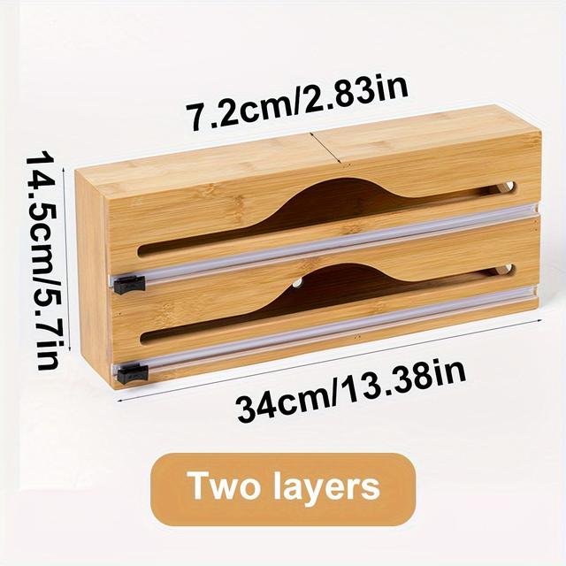 TEMU 3 az 1-ben fóliatartó, vágóval, műanyag fóliát, alumínium fóliát és viaszpapírt tároló konyhai szervező