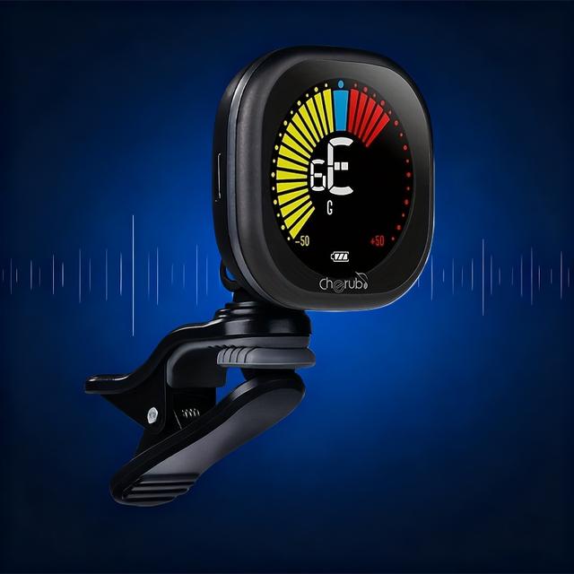 TEMU Afinador de clip recargable Cherub WST-670 con pantalla a color VA, afinación adecuada para guitarra, violín y ukulele - Un afinador digital versátil una batería de litio