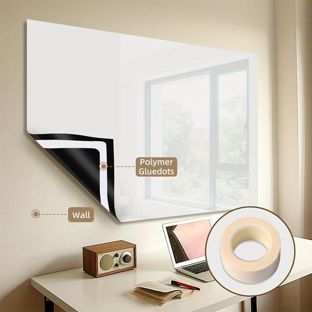 TEMU Pizarra Blanca Móvil Moderna para Pared - Adhesivo Suave, Superficie Borrable, Ideal para Enseñanza, Capacitación, Oficina y Uso Doméstico - Construcción Duradera de Plástico