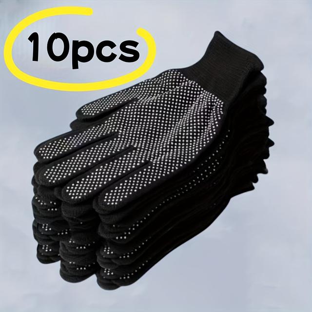 TEMU 10/20pcs Nylon Dot Gloves- Suitable For Outdoor Riding, Camping, Fishing- Lightweight And Wear-resistant, Multiple Colors