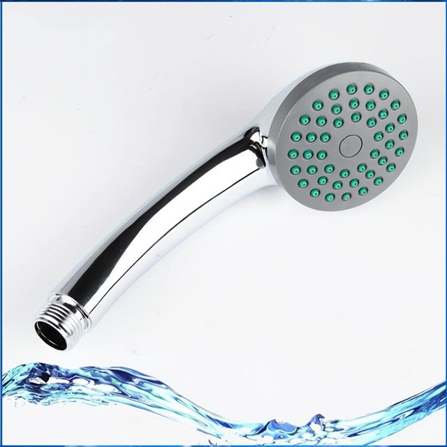 TEMU Adjustable Handheld Showerhead - Pressure-boosting And Water-saving, High-pressure Plastic Insert Installation, Unique Shape, , Suitable For Homes, Schools, Hotels - Wall-mounted And On Walls