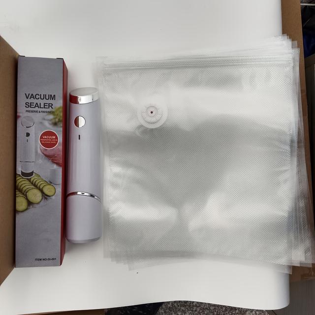 TEMU Sellador de vacío automático compacto - Dispositivo portátil para conservación de alimentos con carga USB, 7W de potencia, batería de litio, material duradero de PP y ABS para uso en cocina .