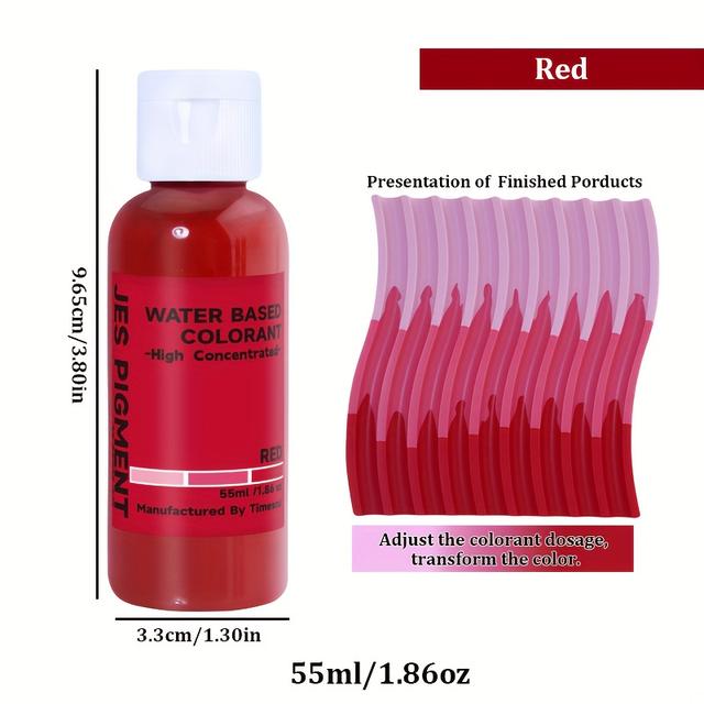 TEMU 1pc High Concentrated Water-based Pigment For Cement And Plaster, For Planter Making, Art, Diy, Crafts, 30 Colors 1.86oz/55ml Each