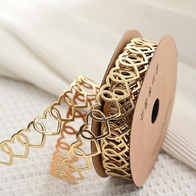 TEMU 1 Roll 900cm Hollow Lace Ribbon Baking Cake Packaging Ribbon Valentine's Day Flowers Bouquet Streamers