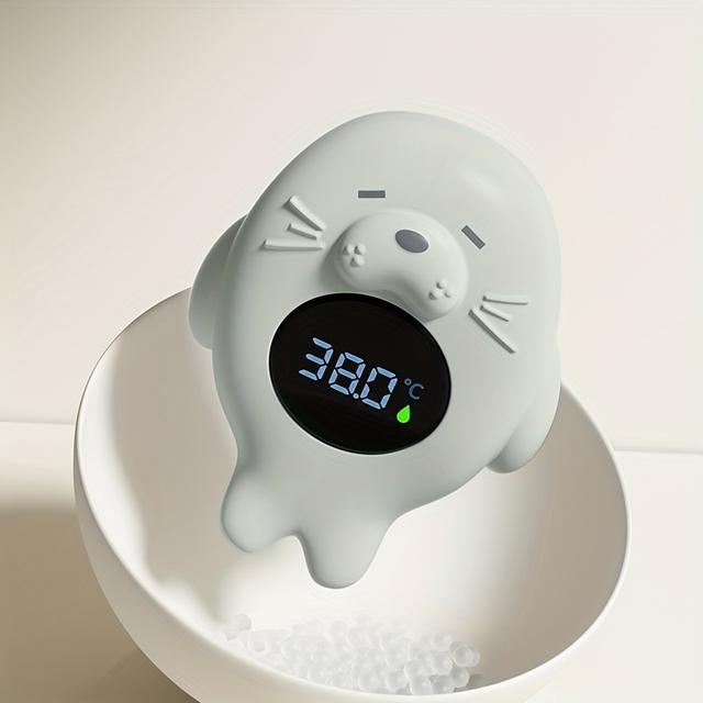 TEMU Termómetro de Banheira de com Automático, Brinquedo Flutuante para Crianças, Aviso de Segurança, Bateria, Visor Digital - Presente de Aniversário ou Natal Ideal, Decoração para Quarto de Crianças