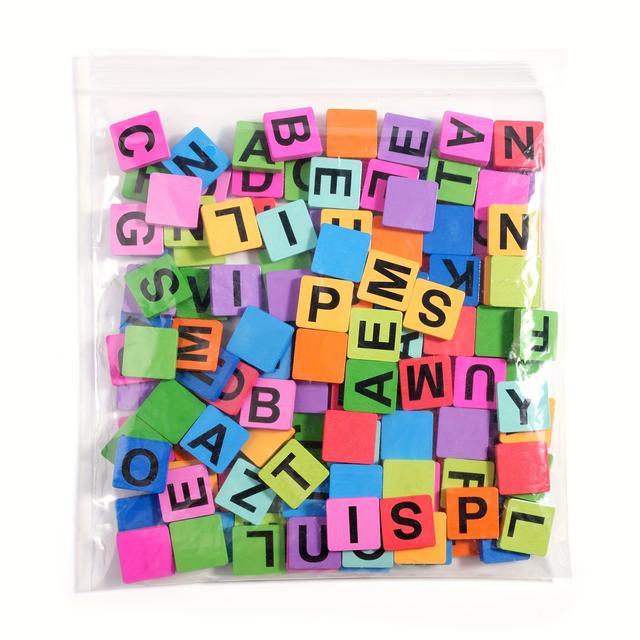 TEMU 144pcs Wooden Alphabet Letters Tiles Set - Wooden Pieces For Word Building, Puzzles, Educational Games - Learning Toys For Kids Adults Family Game