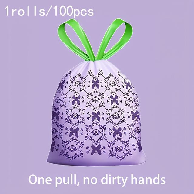 TEMU 1 /100 unidades de Sacos de Lixo de Plástico à de Fugas, Duráveis e Inodoros em Várias Cores - Perfeitos para a Cozinha, Casa de Banho, Quarto e Exterior