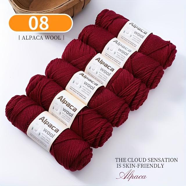 TEMU 6er-Packung hochwertiges Alpakagarn