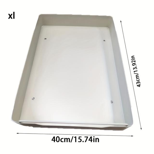 TEMU Sleek Metal Slide-out Shelf - No-hole Installation, Perfect For Kitchen & Bathroom Storage