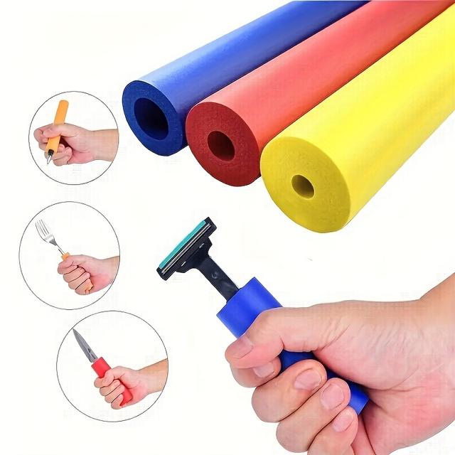 TEMU 3 Adjustable Foam In Sizes, Designed As Assistive Devices For Holding, Reusable Tools Suitable For The Elderly And Disabled, Enhancing Grip For Spoons, Knives, And Forks, Featuring