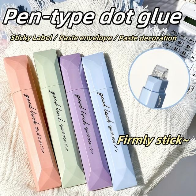 TEMU Set Of 4 Roller Double-sided Tape Pens, Featuring Strong For Seamless Attachment, Ideal For Scrapbooking, Stickers, And School Office Supplies, A For Easter