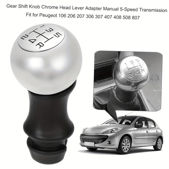 TEMU Bouton de changement de vitesse en , adaptateur de de tête, transmission manuelle 5 vitesses, remplacement pour 206 207 306 307 407 408 508 807