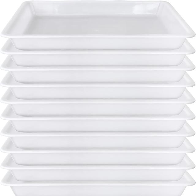 TEMU 10 Plastic Art Trays For Crafts, Stackable Activity Trays For Organizing Crafts, Serving Trays, And Jewelry Trays Suitable For Projects, Painting, And Beads (11 X 8..2 Inches)