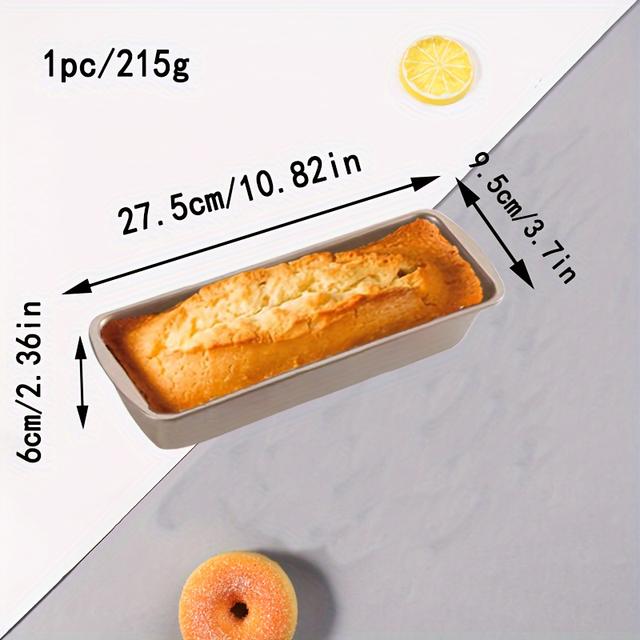 TEMU 1pc/2pcs/3pcs Bread Rectangular Loaf Pan Baking Tool For Home Oven, Mold Rectangular Small Loaf Box For Commercial And For Home Baking