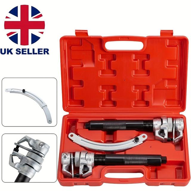TEMU Spring Compressor Kit, Heavy Duty Coil Spring Tools With Safety Guard And Storage Box 1.2t Capacity 280mm Clamping Range For Cars And Suvs