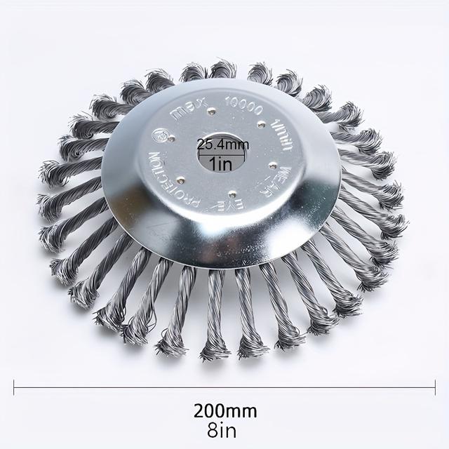 TEMU Cepillo de alambre para cuchilla de cortacésped