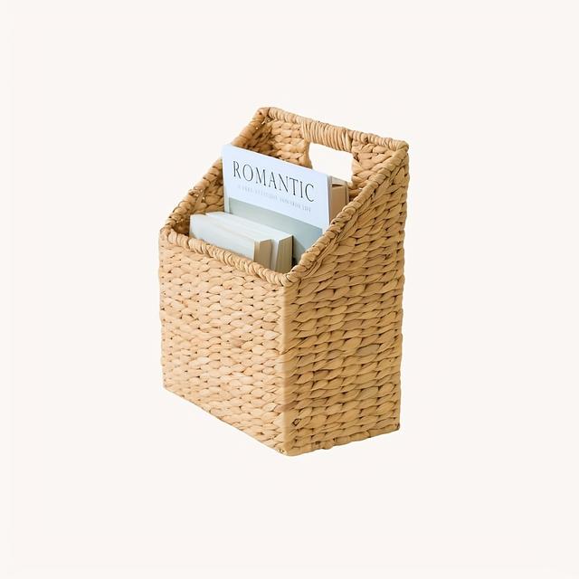 TEMU 2pcs/1pc Panier de rangement tissé, , panier à fleurs suspendu, convient pour le rangement mural de bureau, livres, articles divers, fleurs de jouets et autres rangements pour