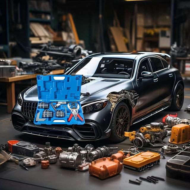 TEMU مجموعة أدوات تركيب البطانات، كماشة البطانات متعددة الوظائف، طقم أدوات إصلاح وصيانة السيارات، بدون بطارية