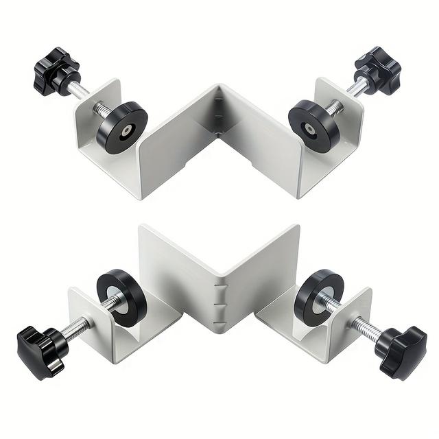 TEMU 2pcs Corner Clamp Set, 90 Degree Right Angle Clamp, Double Handle Woodworking Jig, Max Clamping Range 42mm, For Furniture Assembly