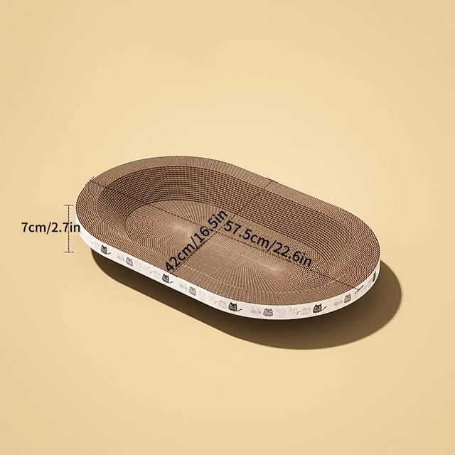TEMU 1pc Durable Cardboard Bowl-shaped Cat Scratcher Board - Play, Grind Claws & Sleep - Ideal For Cats, Cat Wall Scratcher, Protecting The Sofa From Being Scratched By Cats