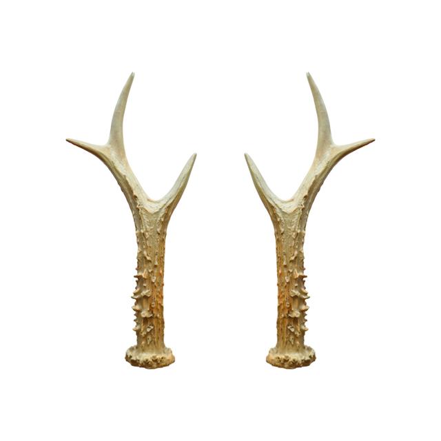 TEMU A Pair Of High-end Handcrafted Christmas Reindeer Antler Decorations, Luxurious Rustic Style Centerpiece For The Christmas Fireplace Mantel