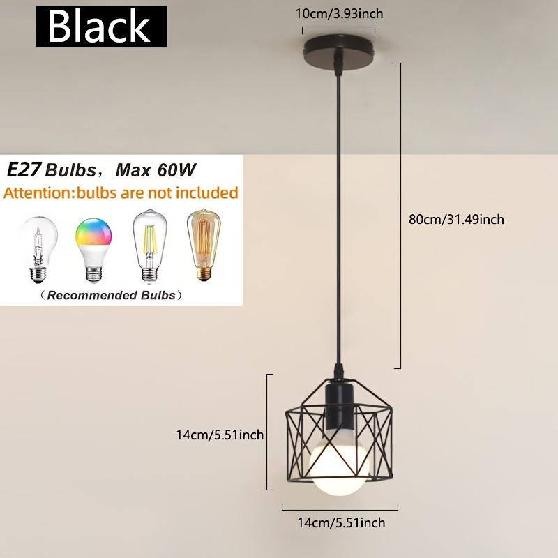 TEMU 1pc Hanging Pendant Light, E27 Bulb Base, Hallway, Dining Room, Kitchen Lighting Fixture (without Bulb)