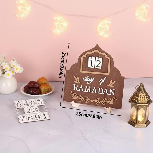 TEMU 1pc Ramadan Countdown Calendar, For Home Decorations For Ramadan 2026, Ramadan Advent Calendar, Gifts For Ramadan, Beautiful Ramadan Decorations