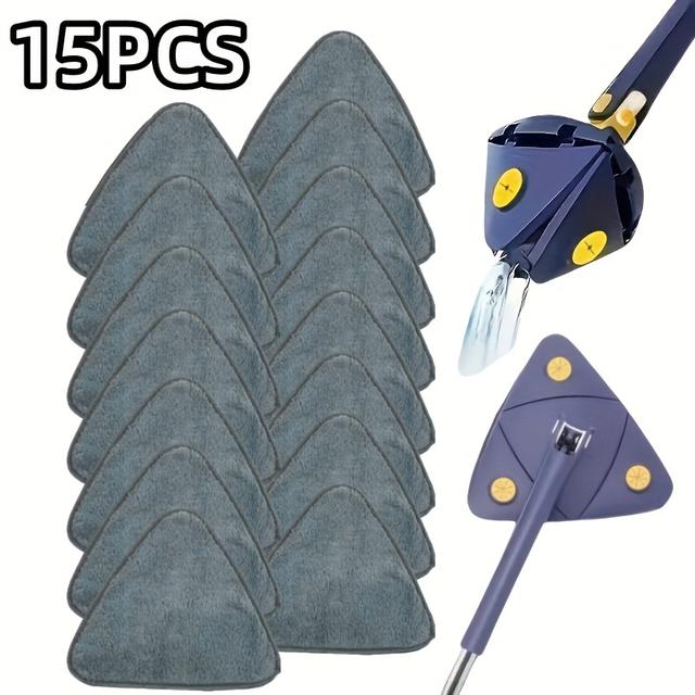 TEMU 6/9/15pcs Mop Replacement Pads - , Fits Narrow Spaces, Compatible With Standard Mops - Ideal For Home, Office, And Commercial Cleaning - Durable Floor Cleaning Cloth, Mop Head