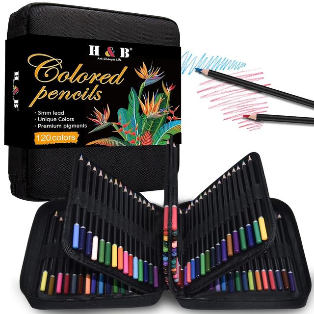 TEMU 120-color Colored Pencils Set With Coloring Book - Perfect For Drawing And Coloring - Soft Oil-based Cores Suitable For Professional Artistic Use