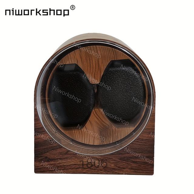 TEMU Niworkshop Dual Slot Automatic Watch Winder - Quiet, Anti-magnetic With Soft Pillow For Men & Women's Watches