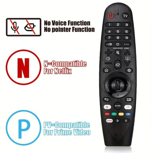 TEMU 1 pieza Mando a Distancia por Infrarrojos Sin Voz para TV Inteligentes - Reemplazo con Diseño de Rueda, Compatible con 1 Dispositivo, Universal, AKB7585501