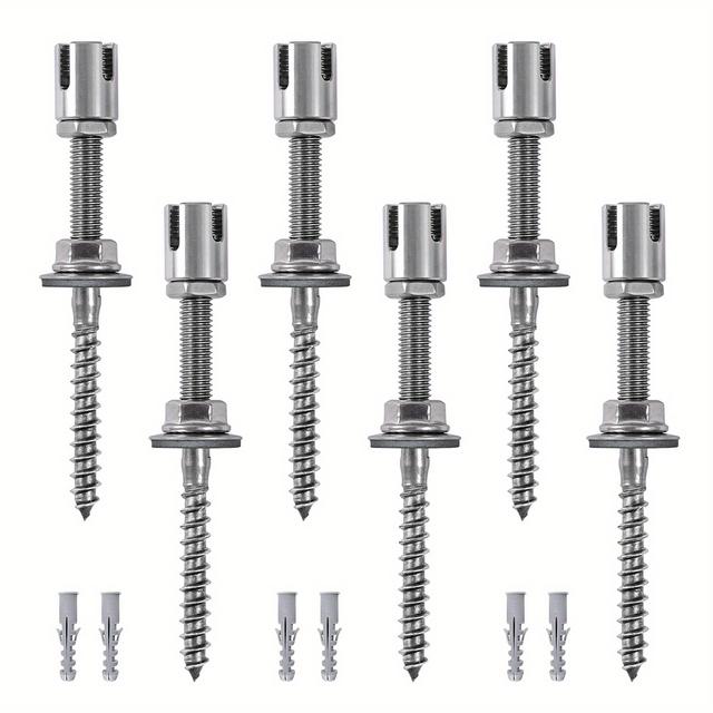 TEMU Drahtseilclips, geeignet für Kletterpflanzen, Drahtregal Schrauben, Drahtseilanker, einfache Installation