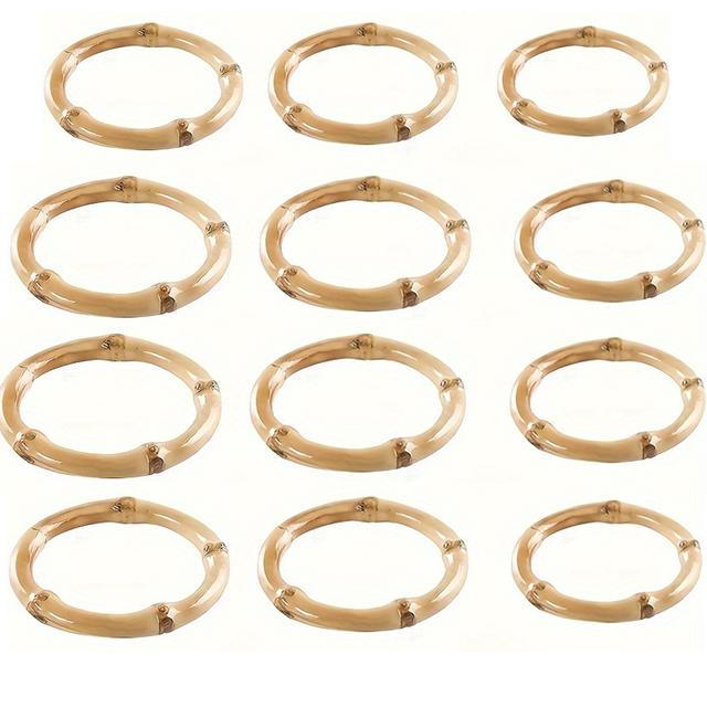 TEMU 6/12 قطعة، مناديل من الخيزران، مناديل مزخرفة لأعياد الميلاد، ريفية، زفاف، مطعم، فندق، عيد الحب، موكب، طاولة بوفيه، لوازم حفلات، ديكور طاولة المطبخ المنزلي