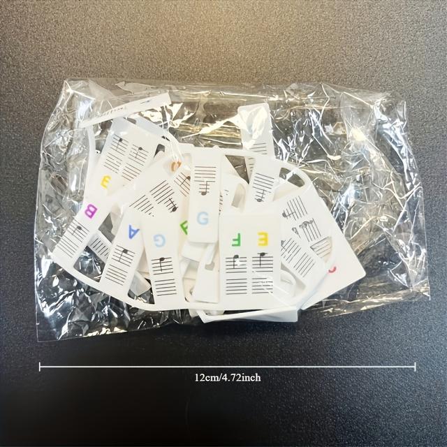 TEMU Easy-learn Piano Notes For Beginners - 88 Key Full Range, Removable & Reusable Keyboard Guide With Colorful Labels (white/black), No Stickers Needed, Practicing Major & Scales,