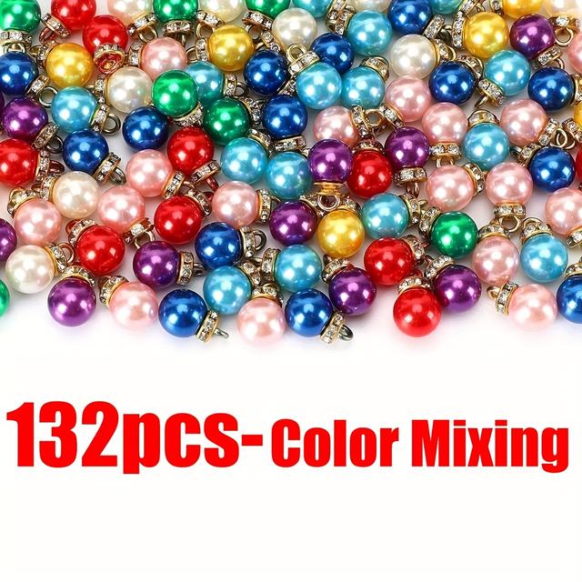 TEMU 66/132pcs Christmas Decorations, - Red, Yellow, Blue, Green, Pink, Purple, Golden Glitter (no Power Needed) With Hanging Loop, Party Supplies, Festive Design, Craft Enthusiasts