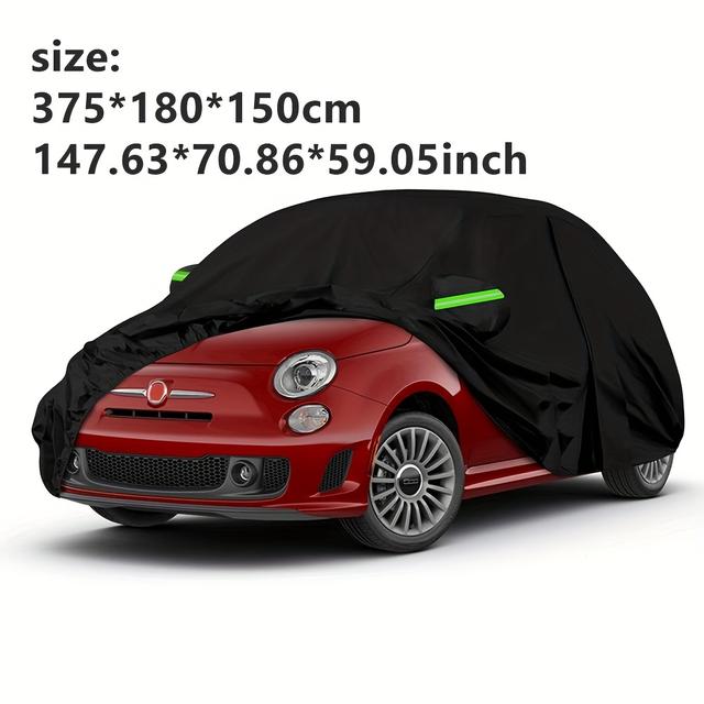 TEMU 1 Housse de voiture intégrale adaptée pour 500, protection solaire, isolation thermique, pare-soleil épaissi, protection intégrale extérieure anti-rayures.
