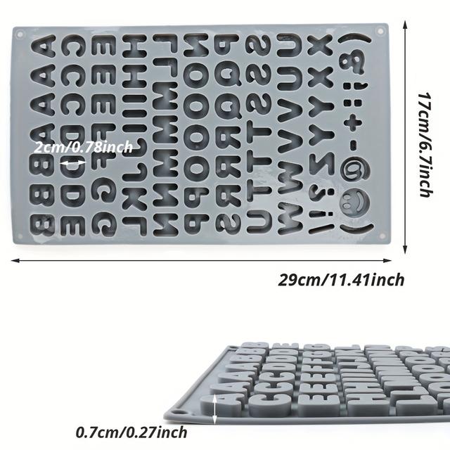 TEMU 1 Small Silicone Letter Mold | Chocolate Candy And Jewelry Keychain Casting Mold, Large Transparent Epoxy Resin Craft Supplies For Letters