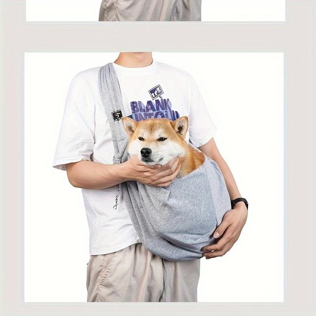 TEMU Maximum Carrying Weight Of 20 Lbs, High-quality Crossbody Breathable Dog Carrier, Foldable Pet Bag, Large-capacity