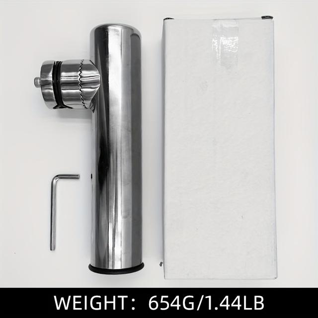 TEMU Angelrutenhalter für Bootsreling, Edelstahl-Klemmhalter für Angelboote Marineboote