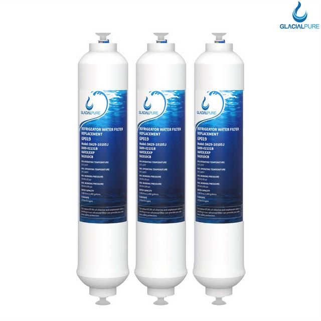 TEMU 3 Packs Of Glacialpure Da29-10105j Refrigerator Water Filters, Replacement For Da29-10105 J, Da99-02131b, Hafex/exp, Da2010cb, 5231ja2010b, Usc100/1, Wsf-100