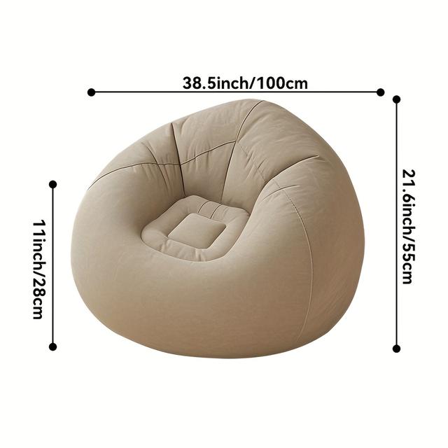 TEMU Inflatable Bean Bag Chair, Lazy Sofa - Portable Single Lounger For Indoor & Outdoor Camping, Gift