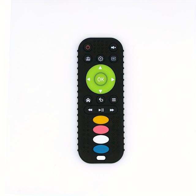 TEMU A Silicone Teething Toy Designed Like A Remote Control, Perfect As A Holiday Gift For Children During Christmas And Halloween, Helping Babies Avoid Thumb-sucking