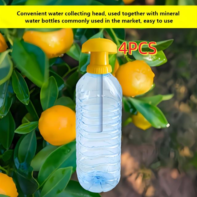TEMU 4pcs Yellow Plastic Fruit Fly Trap, Insect Trap, Flying Pest Trap Suitable For Farm Vegetables And Fruits, Must-have Gadgets For Home Yard