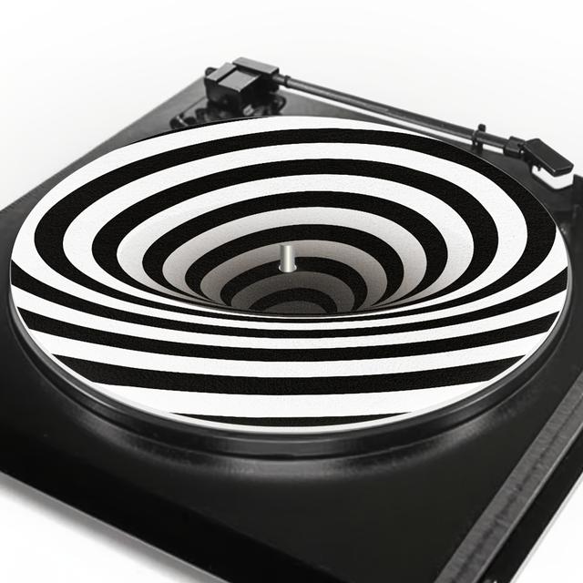 TEMU 1pc Spiral Visualization Notes Turntable Platter Mat Slipmat Anti-static For Inches Vinyl Record Player 3mm Turntable Mat, Reduce Noise And Dust Enhance