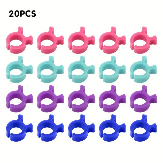 TEMU 20/40/60/80//120pcs Spool Clip Spool Protector, Spool Top Fits All Popular Spool Sizes - Thread Locking Function Helps Organized And Tidy