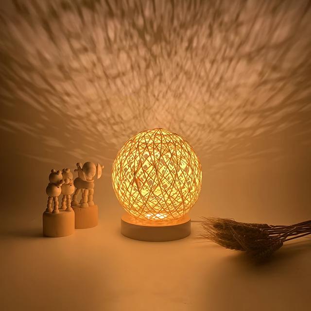 TEMU Usb Multi Room Minimalist And Creative Internet Celebrity Tengqiu Psychedelic Forest Table Lamp Desk Lamp Living Room Bedroom Decoration 3 Color Dimmable Led Lights