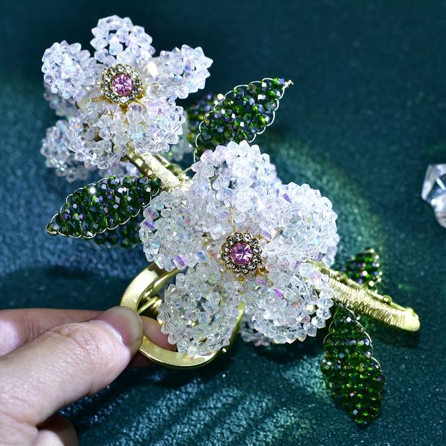 TEMU Fairy Sweet Cool Niedliche Funkelnde Bunte Blumenförmige Haarklammern, Mädchen Accessoires Damenhüte, Strass Haarklammer A180B