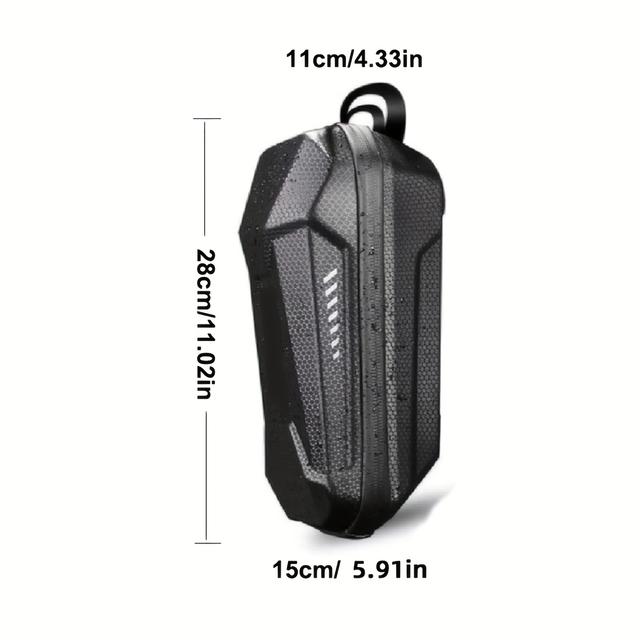 TEMU 전동 스쿠터 및 전기 자전거용 반사형 야광 수납 가방 1개, 3L, 내압성 핸들바 가방, 걸이형 전면 가방, 내구성 좋은 3L 대용량 디자인, 간편한 분류 및 보관을 위한 내부 수납공간 및 열쇠고리 포함, 귀중품 손상 방지, 쉽게 접근할 수 있는 이중 지퍼 잠금장치, 간편한 설치, 다양한 차량에 적합