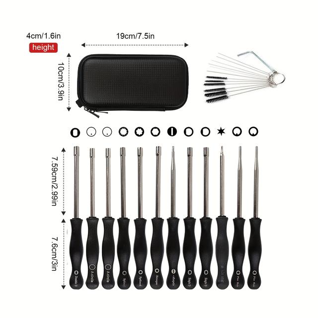 TEMU 12pcs Carburetor Adjustment Tool Kit - Suitable For Motorcycle, Chainsaw, And Trimmer Cleaning & Disassembly