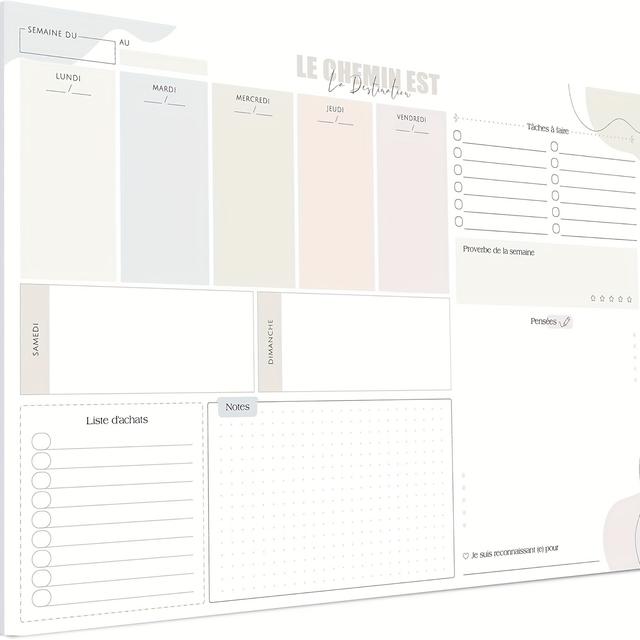 TEMU Wochenplaner ohne feste Termine (50 Seiten) mit Aufgabenliste, Wochenübersicht und Kalender für die wöchentliche Planung